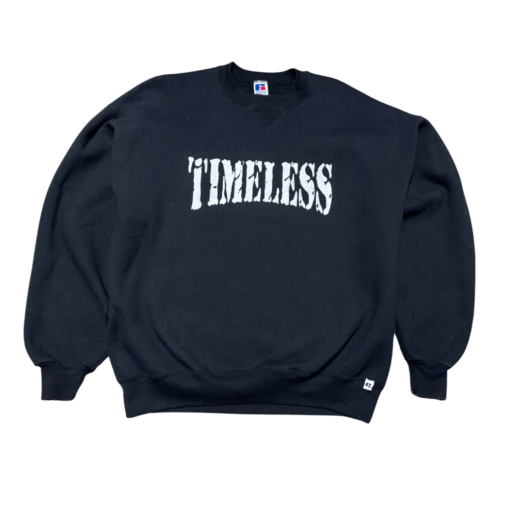 Black Upcycled Timeless Crewneck