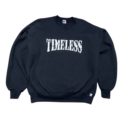 Black Upcycled Timeless Crewneck